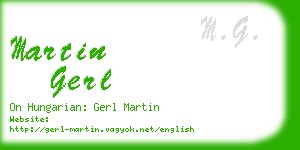 martin gerl business card
